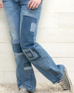 patches on jeans