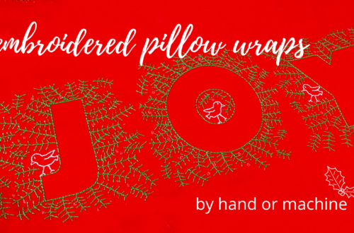 embroidered pillow wraps