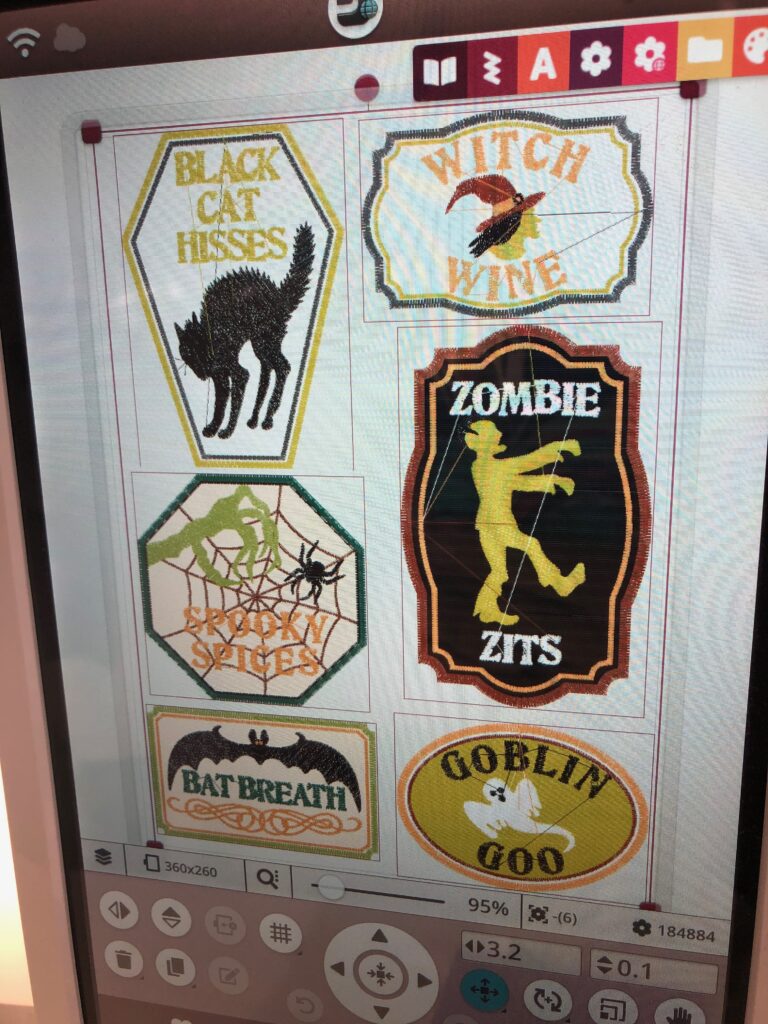 combine patch designs in hoop